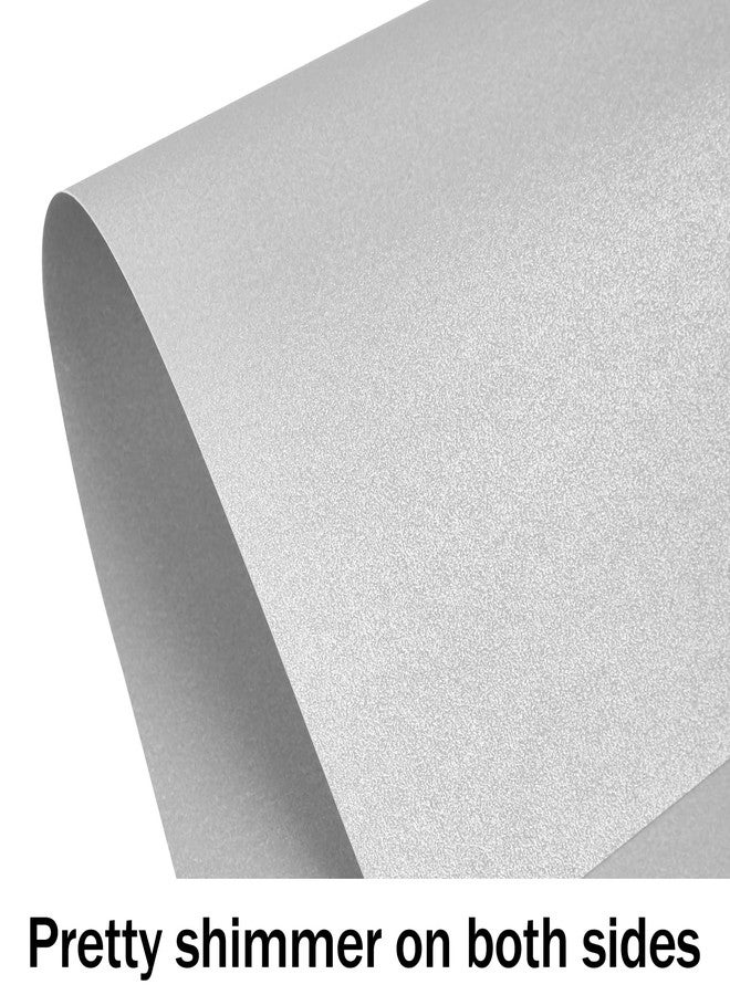 Goefun 100 Sheets Silver Shimmer Cardstock 8.5 x 11 Metallic Paper, Goefun 80lb Card Stock Printer Paper for Invitations, Crafts, DIY Cards，Graduations - Image 3