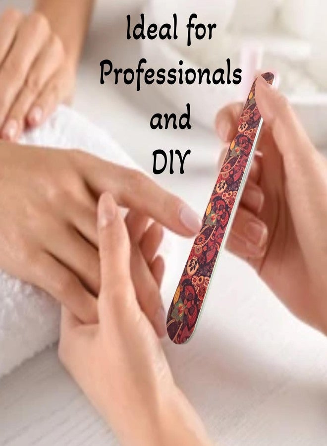 ALAZCO 12 Nail File Emery Boards Dual Sided Buffer Nail Filing Tools Smoothing Manicure Pedicure TSA Travel Friendly Professional DIY Fashionable Design Pink Blue Purple - Image 5