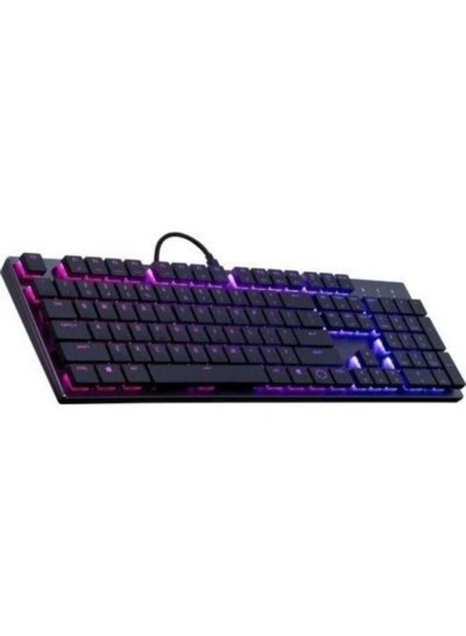 keyboard, Mechanical Switches, Strong Adjustable Tilt Legs, Full Size, Aluminum Top Case, 104 Keys, USB Corded, Windows - Image 1