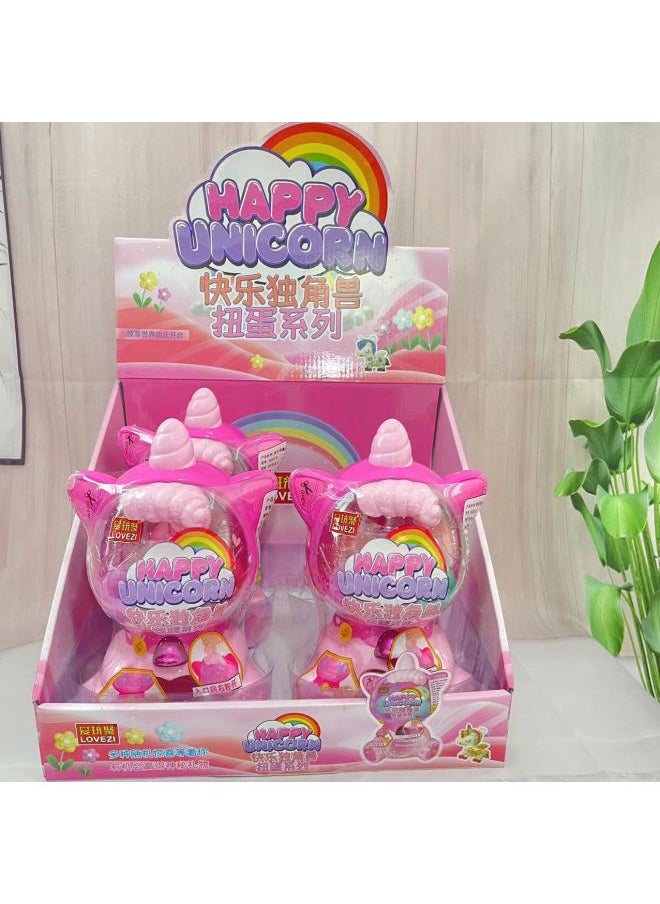 Generic Happy Unicorn Gashapon Machine DIY Bracelet Mini Gashapon Parent-Child Interactive Home Children Girl Toy-Color:366683D Dinosaur Gashapon Machine 1 (4 In A Display Box)  - Image 2