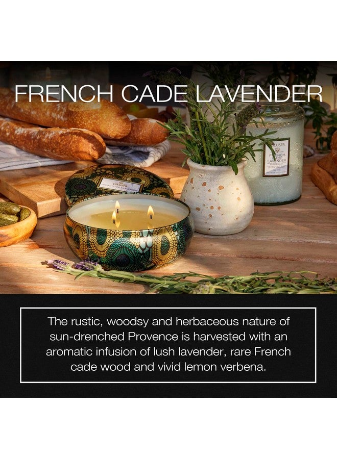 Voluspa French Cade Lavender, 3 Wick Tin Candle, 12 oz, 40 Hour Burn Time, Coconut Wax for Clean Burning, Handcrafted in the USA - Image 2
