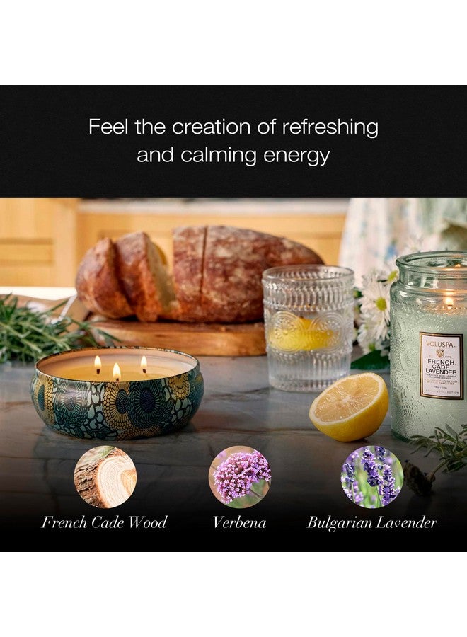 Voluspa French Cade Lavender, 3 Wick Tin Candle, 12 oz, 40 Hour Burn Time, Coconut Wax for Clean Burning, Handcrafted in the USA - Image 3
