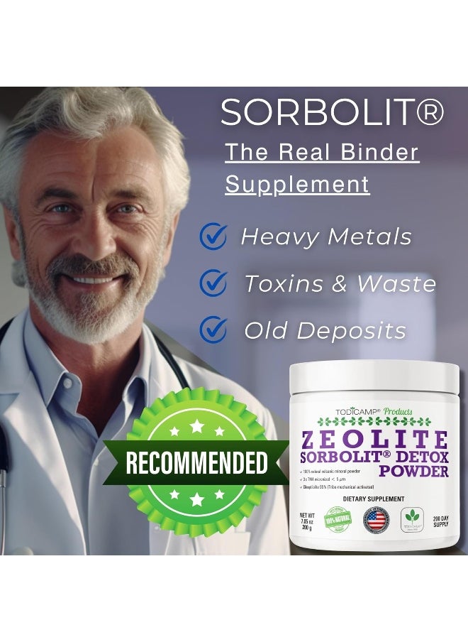 TODICAMP TODICAMP Zeolite Powder - Zeolite Clinoptilolite Powder Sorbolit Ultra FINE 1-2 µm 95% - 3X Activated - 200g - 7.05oz - Zeolite Powder Supplement - 200 Days Supply  - Image 3