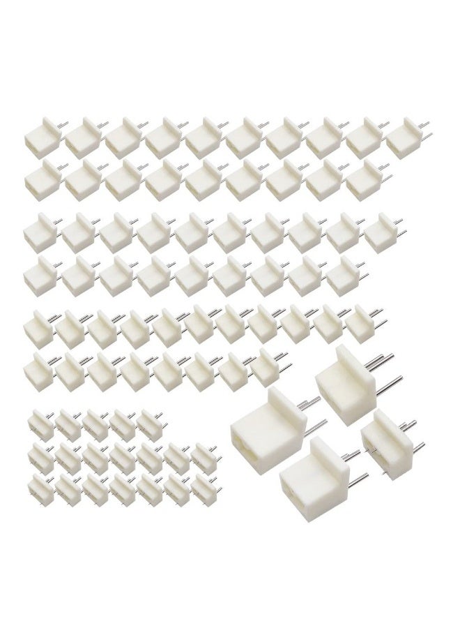 80 Pcs Non-Trace Picture Hanging Hook, Plastic Invisible Traceless Hardwall Hook White for Photo Painting (4 Sizes) - Image 1