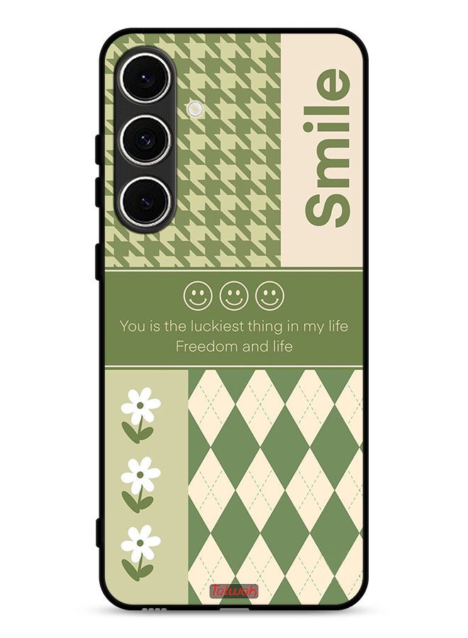 Tolwak Samsung Galaxy A36 5G Protective Case Cover Smile Is The Luckiest Thing In My Life - Image 1