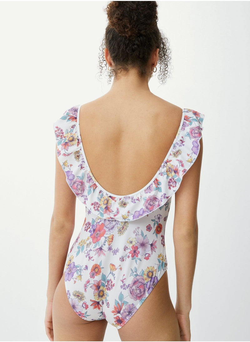 DEBENHAMS - Floral Print Frill Costume - Image 1