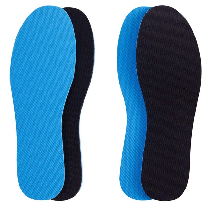 Amitataha 2 Pairs Breathable Insoles, Super-Soft, Sweat-Absorbent, Double-Colored and Double-Layered Shoe Inserts of Foam That Fit in Any Shoes (Blue/Black, 12.5-14.5 Women/9.5-13.5 Men) - Image 1