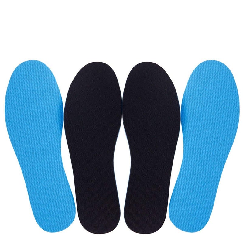 Amitataha 2 Pairs Breathable Insoles, Super-Soft, Sweat-Absorbent, Double-Colored and Double-Layered Shoe Inserts of Foam That Fit in Any Shoes (Blue/Black, 12.5-14.5 Women/9.5-13.5 Men) - Image 3