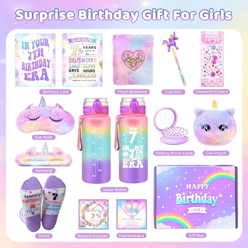 Lepiche 4-9 Year Old Girl Birthday Gifts, Unicorn Gifts for Girls Age 4-9, Gift Ideas for Girls Kids, Fun Toys Set Gift Basket for Girl, Birthday Decorations for Sister Daughter Granddaughter Niece Christmas - Image 2