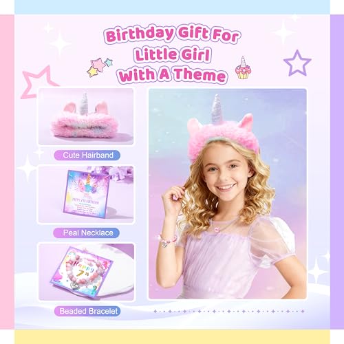 Lepiche 4-9 Year Old Girl Birthday Gifts, Unicorn Gifts for Girls Age 4-9, Gift Ideas for Girls Kids, Fun Toys Set Gift Basket for Girl, Birthday Decorations for Sister Daughter Granddaughter Niece Christmas - Image 5