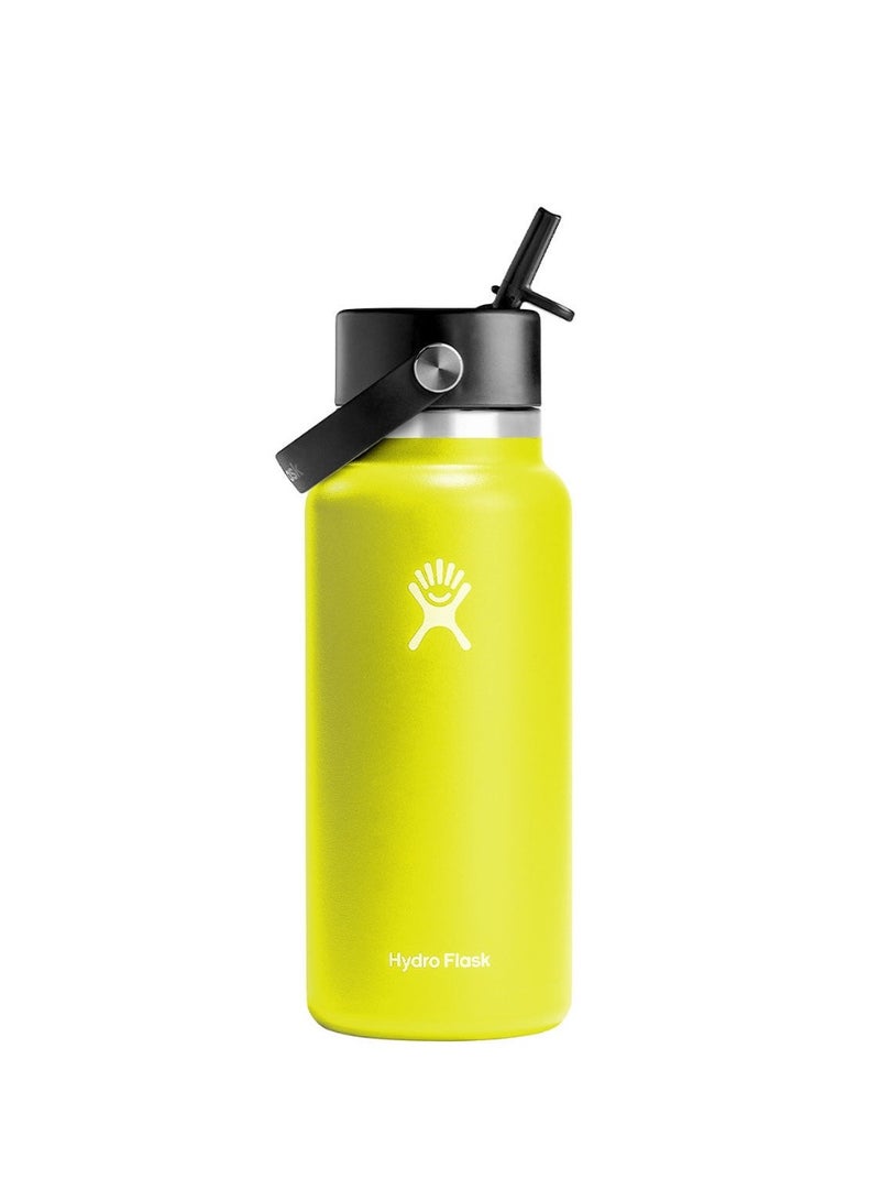 Hydro Flask 32 Oz Wide Flex Straw Cap Bottle - Insulated Stainless Steel - Wide Straw Lid, Non Spill, Leakproof, BPA-Free, Non-Toxic - Image 1