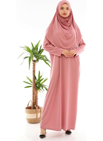 Medipek Easy-to-Wear One-Piece Prayer Dress Dried Rose  - Image 1