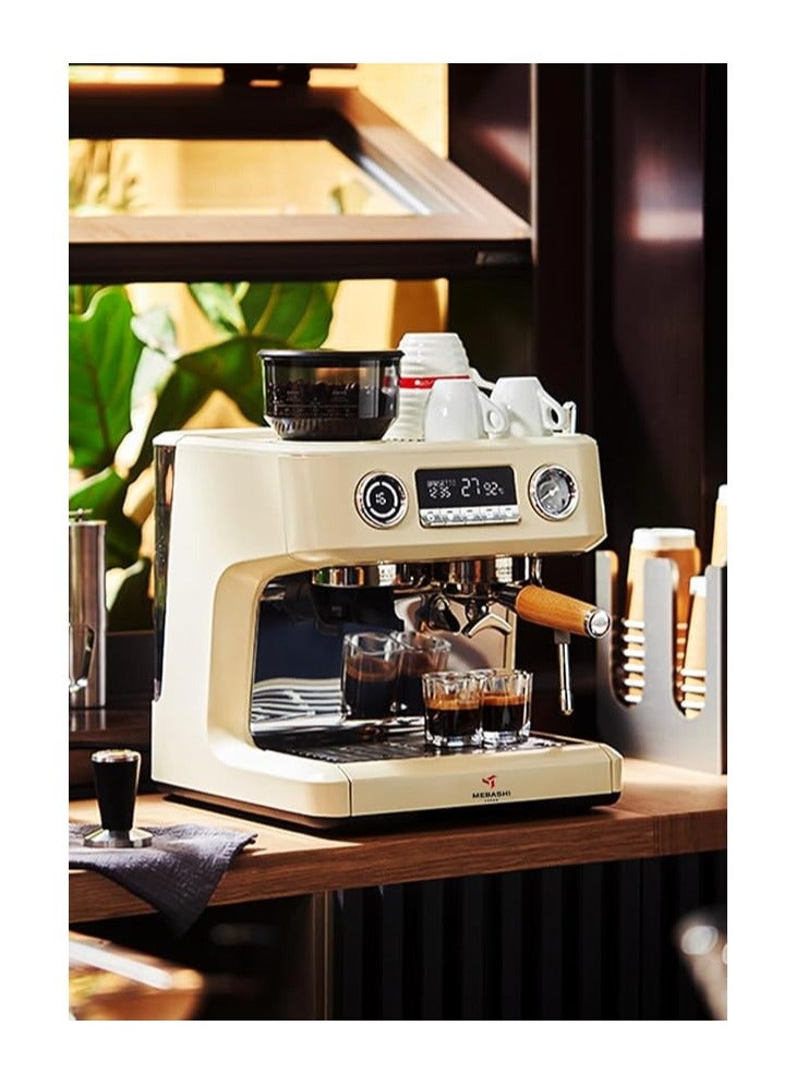 MEBASHI Espresso Coffee Machine with Coffee Grinder, 20 Bar Pressure Pump, LCD Screen, 8 Display Modules (ME-CCM2058) (White) - Image 2