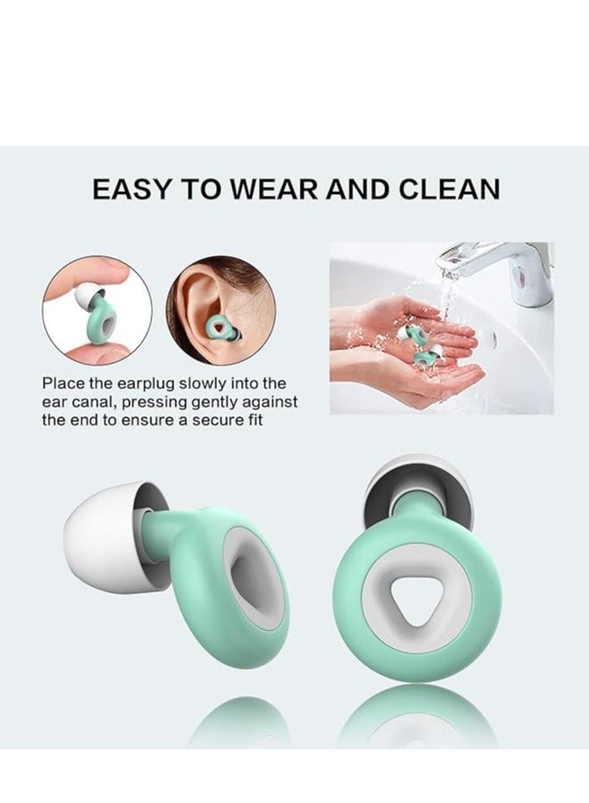 Generic Noise Cancelling Ear Protection EarPlugs for Sleep, Concerts, Work, Study, Perfect Earplugs for Noise Reduction Green  - Image 2