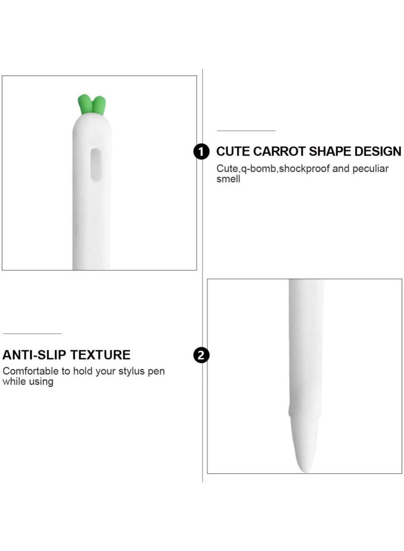 Y&D Stylus Sleeve Holder Carrot Shaped Cover Silicone Screen Touch Pen Grip Compatible with for Apple Pencil 2nd Generation - Image 4