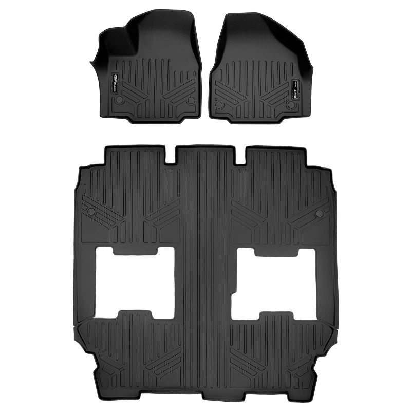 SMARTLINER Custom Fit Floor Mats 3 Row Liner Set for 20172020 Chrysler Pacifica