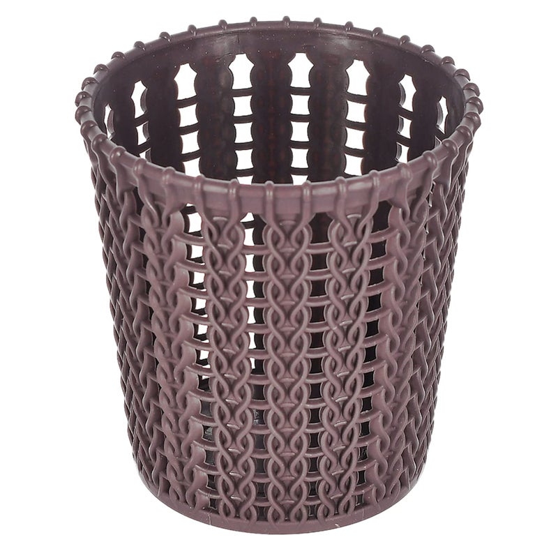 Kuber Industries Round Shape M 10 Multipurpose Plastic HolderOrganizerStand for Kitchen Bathroom Office Use Pack of 2 Brown46KKM0183 - Image 3