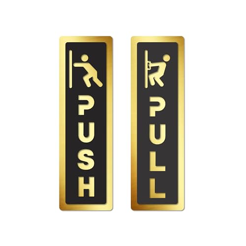Goelite Acrylic Pull Push Sign Board For Stores, Café, Hotel, Restaurant, Business, Shop Self-Adhesive And Waterproof Size : 6 Inch Set of 1 Sign Board (pull/push) - Image 1