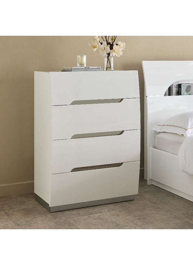 Home Box Dixon High Gloss Chest of 4-Drawers  - Image 1
