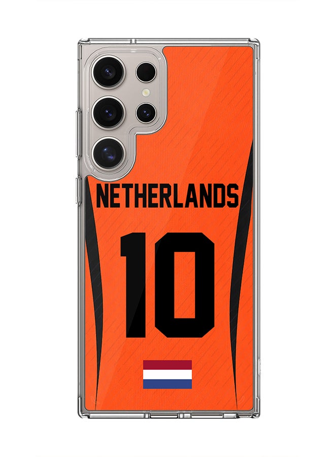 Stylizedd Classic Clear Case for Samsung Galaxy S23 Ultra , Hybrid Soft Case Flexible Edges Anti Drop TPU PC Gel Thin Transparent Cover [ Designed for Samsung Galaxy S23 Ultra ] - Football Team Nether