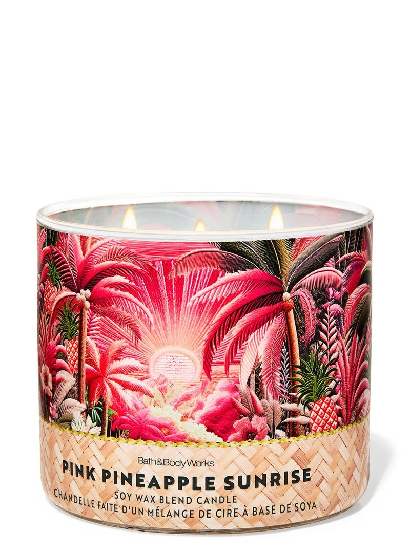 Bath & Body Works Pink Pineapple Sunrise 3-Wick Candle