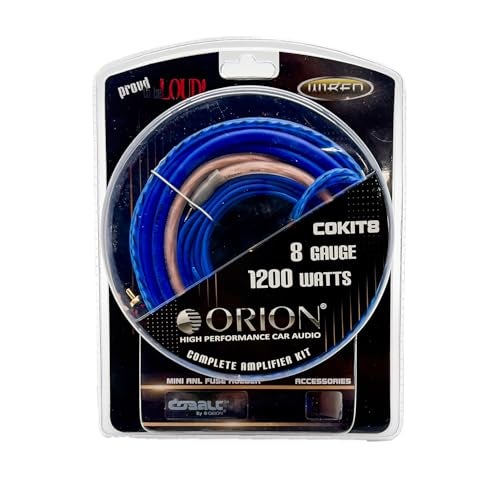 Orion Cobalt COKIT8 Complete Amp Wiring Kit | 8-Gauge Wire, 1200W, High Current Amplifier Wiring Kit, DIY Installation Cables, Includes Fuse Holder, Speaker Wire, RCA Cable - Image 3
