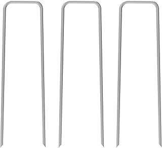 AAGUT AAGUT 50 Fence Anchors 12 Inch Garden Stakes/Spikes/Pins/Pegs 11 Gauge Galvanized Steel, Anchoring Landscaping, Weed - Image 1