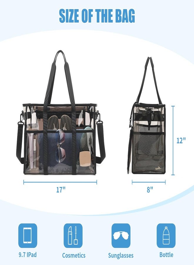Sisipoet Clear Tote Bag, Black-semi-transparent, One size - Image 5