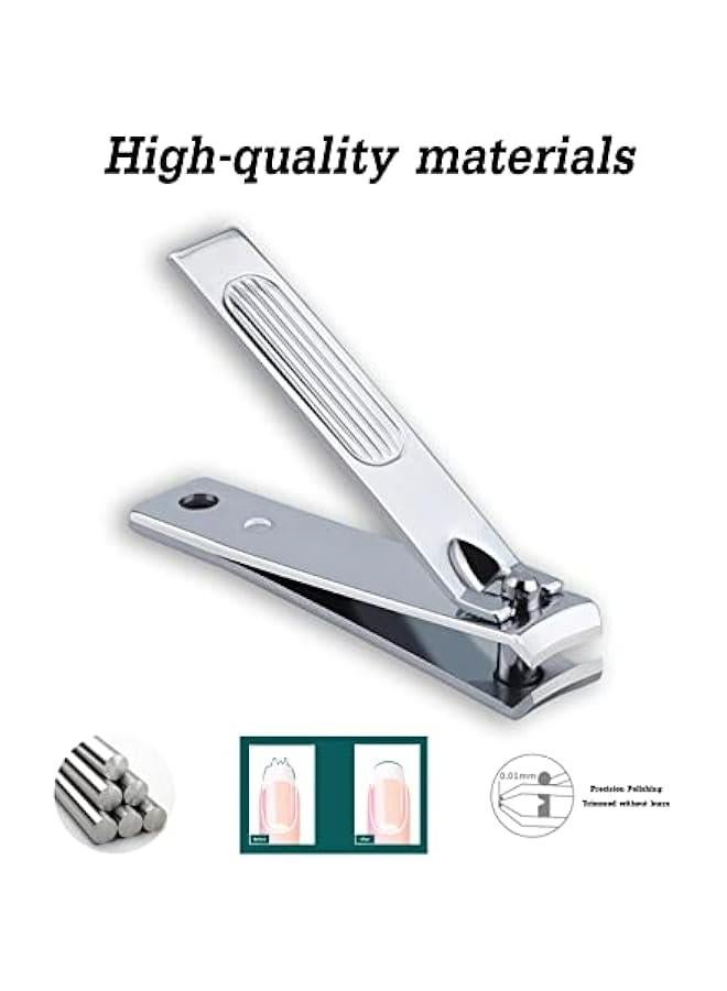 6-Piece Nail Clipper Set with Stainless Steel Fingernail and Toenail Clippers in Beige PU Leather Case - Ideal Gift Ideas - Image 3