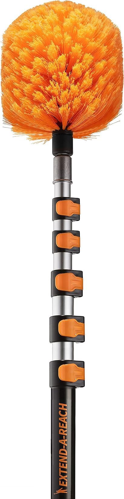 EXTEND-A-REACH 525 ft Cobweb Duster with Extension Pole  30 Foot High Reach Spider Web Cleaner Cobweb Brush for Outdoor  Indoor Web Cleaning  Lightweight  Sturdy Telescopic Pole  The Ultimate Dusting Kit