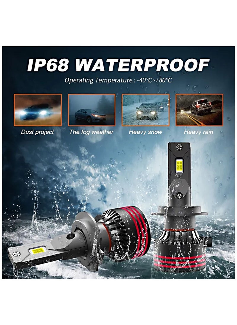 TBS DESIGN 2 Pieces H3 55W LED Headlight Bulb Assembly 5500 Lumens Xtreme Bright With Color Temperature 6000K  - Image 5
