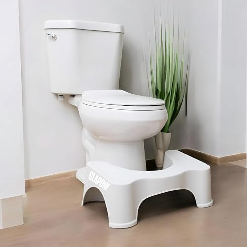 CLAPONE Toilet Stool Bathroom/Bathroom/Stool for Adults/Plastic Potty Step Stool/Anti Constipation Western Toilet/Potty/Footstool Anti-Slip/Combord/Leg Rest/Steps Western (White, Pack of 1) - Image 5