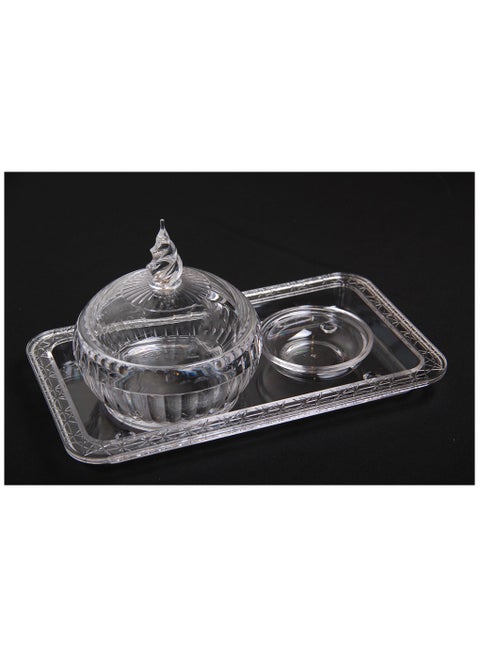 A tamriyah plate set with a multi-use serving tray in an elegant design