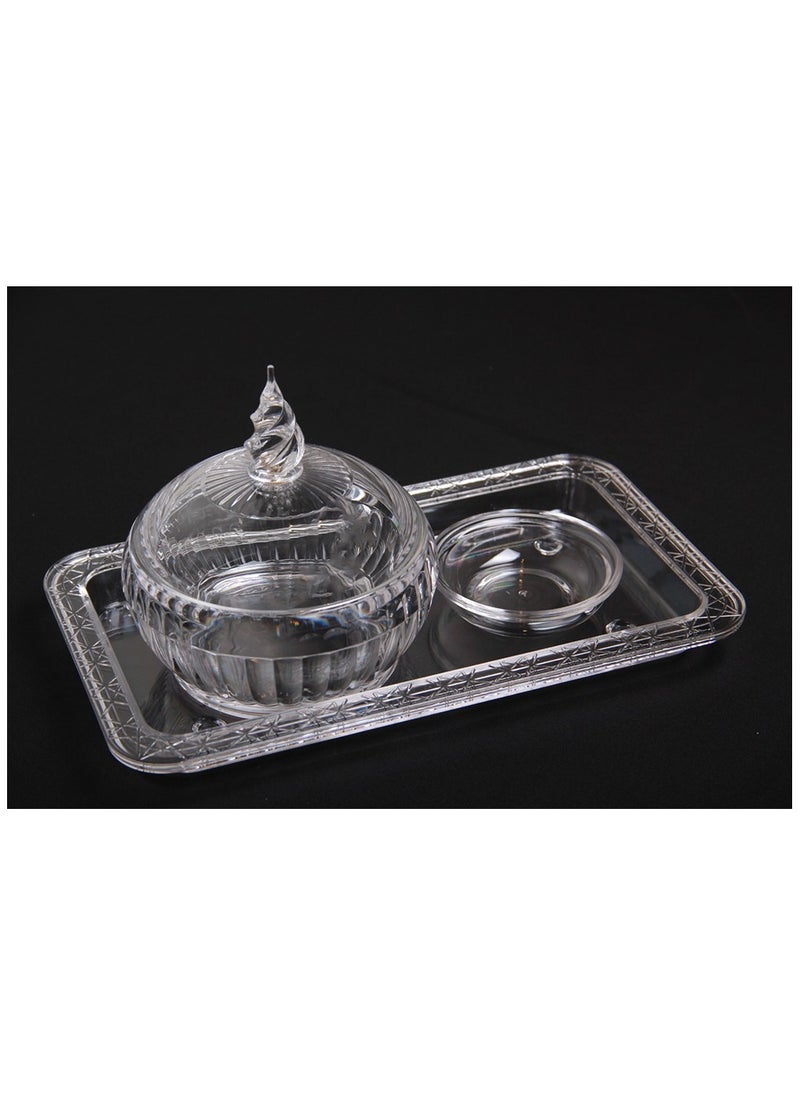 A tamriyah plate set with a multi-use serving tray in an elegant design