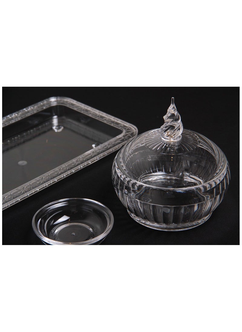 A tamriyah plate set with a multi-use serving tray in an elegant design
