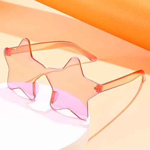 LIULIUBTY Star and Heart Shaped Sunglasses - Bachelorette Party Sunglasses, Colorful Party Favors (Pink) - Image 4
