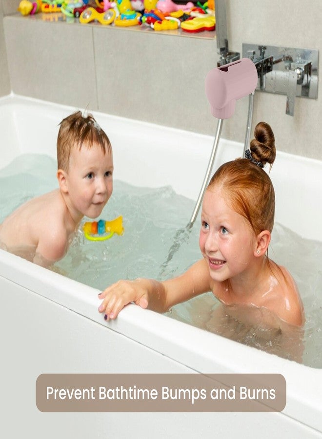 Sallurna Bath Spout Cover, Soft Silicone Bathtub Faucet Cover Safety Universal Fit (Blush) - Image 4