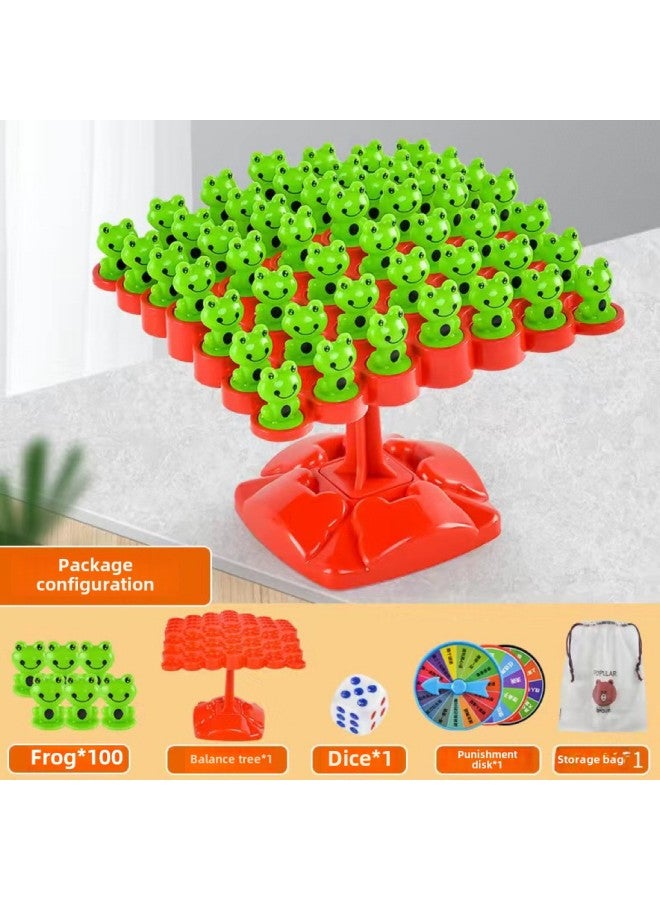 Frog Balance Tree Concentration Training Children's Jenga Parent-child Multi-person Interactive Battle Desktop Educational Toys-Color:Frog Balance Tree ]  - Image 1