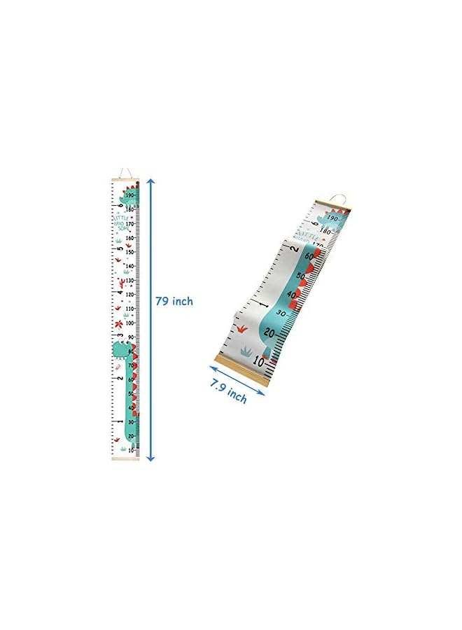 The Bros Growth Chart for Wall | Kids Height Chart with Wood Frame | Fabric Height Measurement Wall Decor | Removable Height Wall Chart for Children's Room Decoration - Image 3