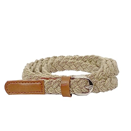 Aakriti Women Cotton Braided Hand Made Casual Belt for Ladies | Handwoven for Long Shirt and Dresses (BG-BLUE-BADGE) - Image 5