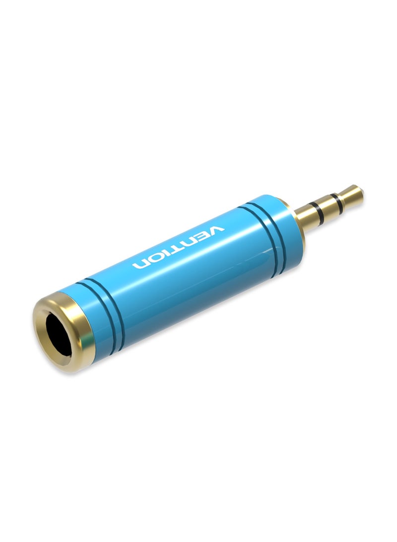 VENTION 6.5mm Female to 3.5mm Male Adapter Blue Model # VAB-S04-L - Image 1