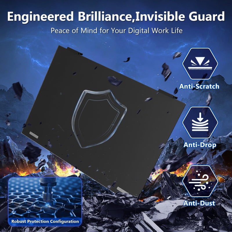 JEEETINTX Magnetic Computer Privacy Screen Filter 24 Inch for Frameless Monitor Thin Bezel 16:9 Widescreen, Hanging Removable Anti Glare Blue Light Privacy Shield Protector Eye Protection - Image 3