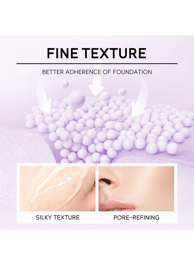 QUIYUM Make-Up Primer, Purple Color Corrector Face Primer, Hydrating And Anti-Redness Makeup Base, Pore Minimizer For Red And Blemished Skin, Long-Lasting Vegan Primer For Smooth Makeup Application 30g - Image 4