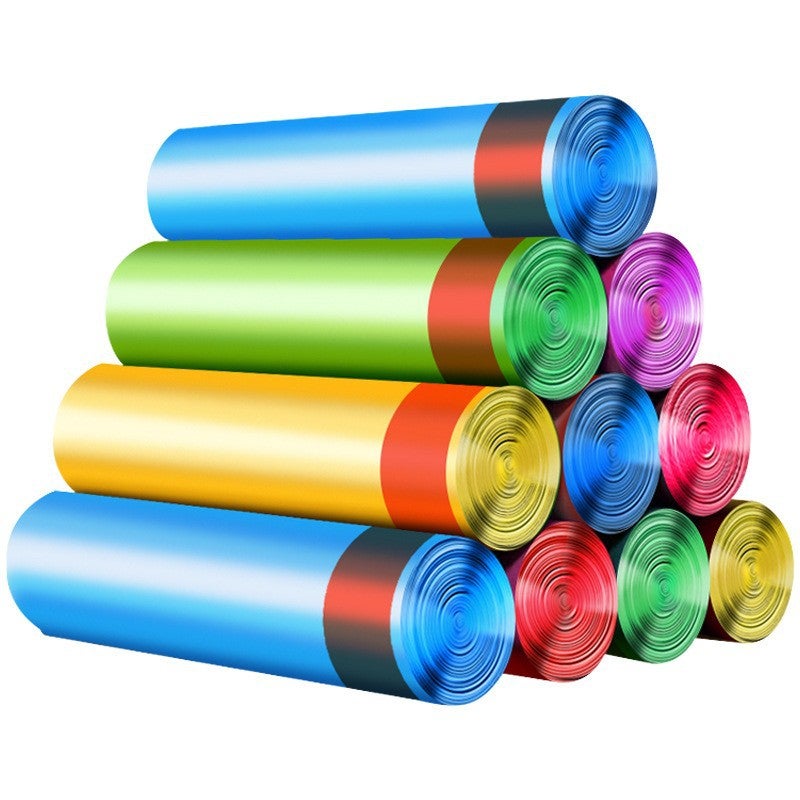 Household Large Disposable Color Drawstring Garbage Bag Point-Break Automatic Shrink Non-Dirty Hand Portable Garbage Bag - Image 1