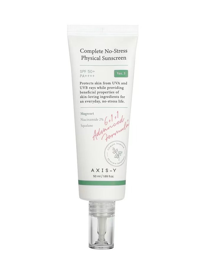AXIS-Y - Complete No-Stress Physical Sunscreen, SPF 50+, PA++++, (50 mL) - Image 1