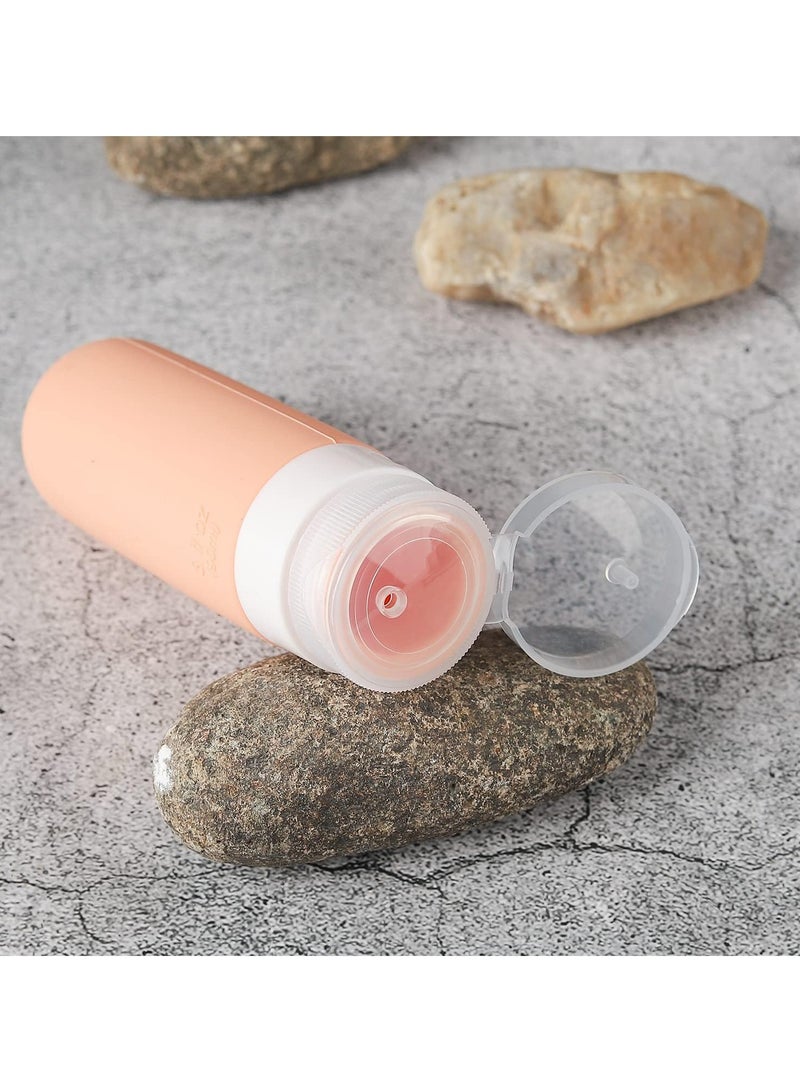 16 علبة من زجاجات السفر -حاويات السيليكون المقاومة للتسرّب المعتمدة من قبل إدارة سلامة النقل المستخدمة في المراحيض واللطف والشامبو والمرطبات وغسل الجسم (16 قطعة/عبوة بيضاء) - Image 5