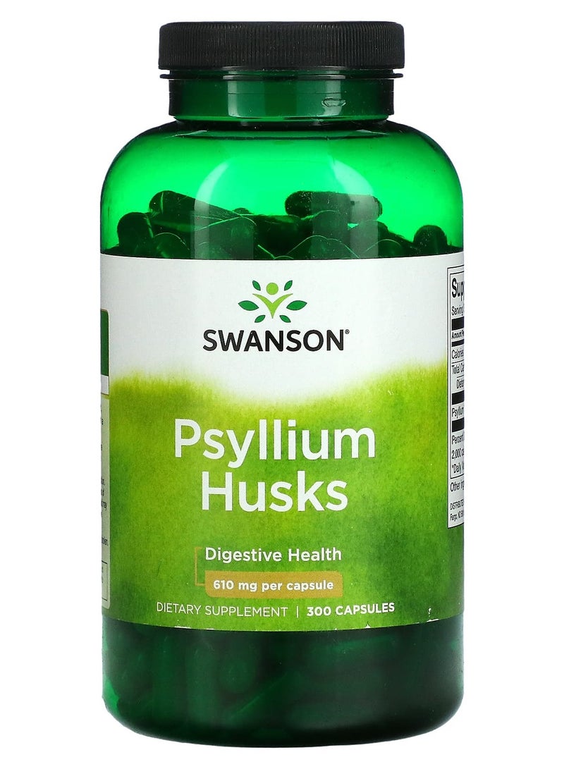 SWANSON Psyllium Husks, 610 mg, 300 Capsules