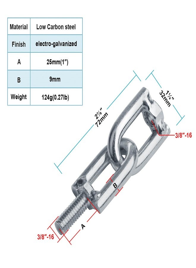 eoere 8 PCS 3/8-IN.-16 Swivel Hanger Female-Male for Strut Channel Set Kits, Threaded Rod Hanger, Swivel Joint - Image 3