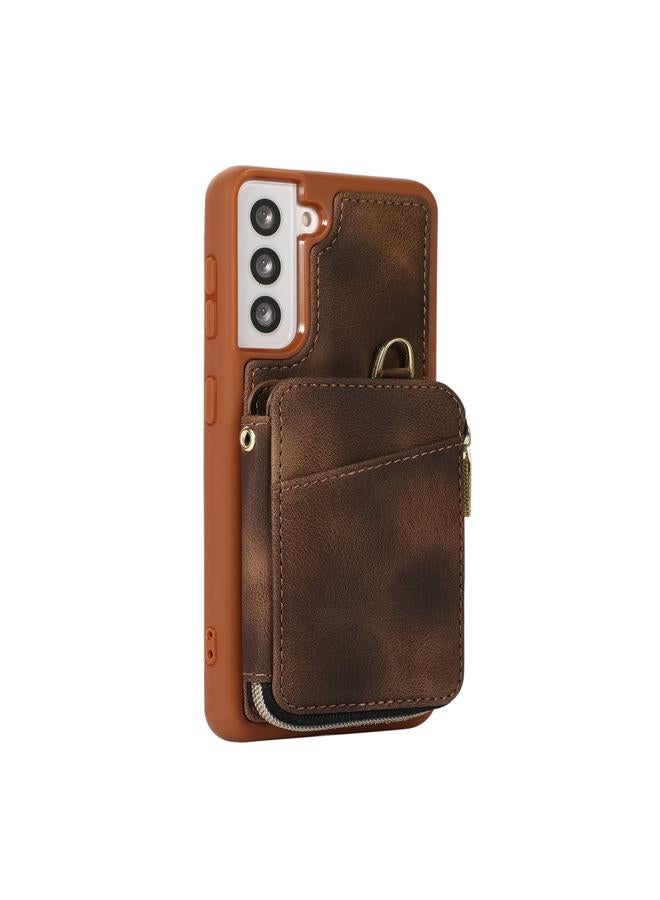 اس-توب جراب لهاتف Samsung Galaxy S21 FE 5G مع حقيبة بطاقات بسحاب وغطاء خلفي للهاتف - Image 2