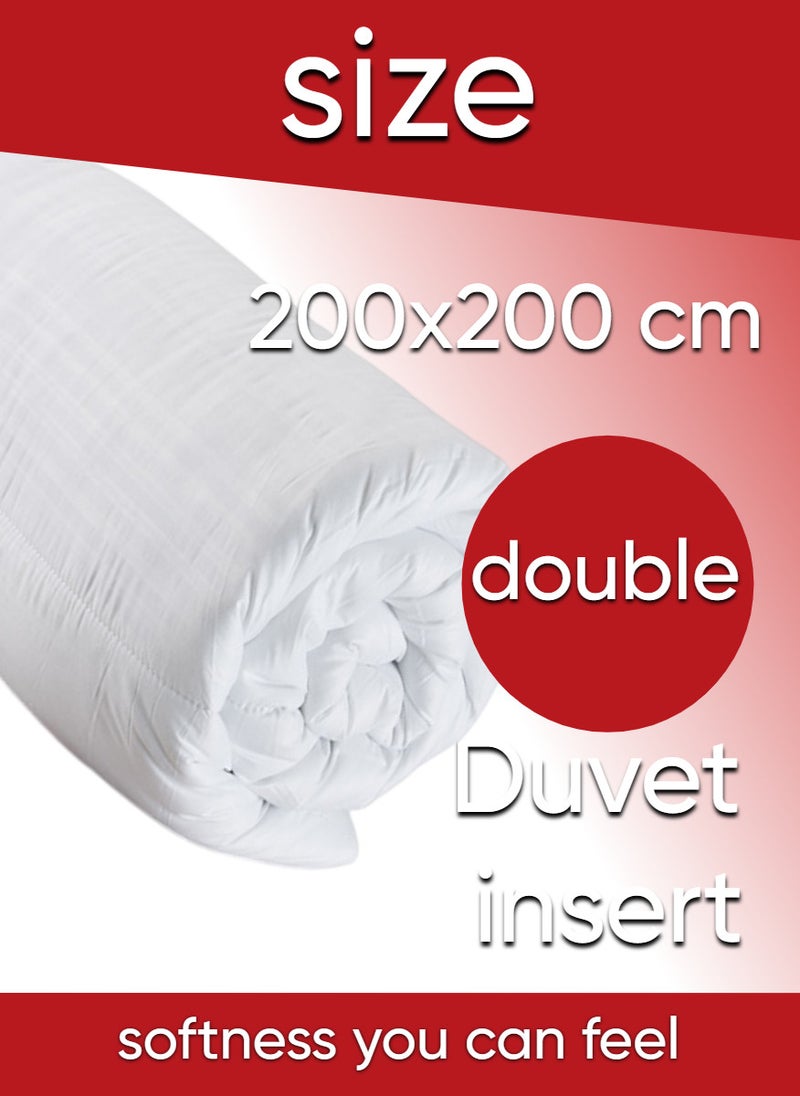 REDTOMMY REDTOMMY Soft Solid Double Size Duvet Insert Microfiber White 200x200cm  - Image 3